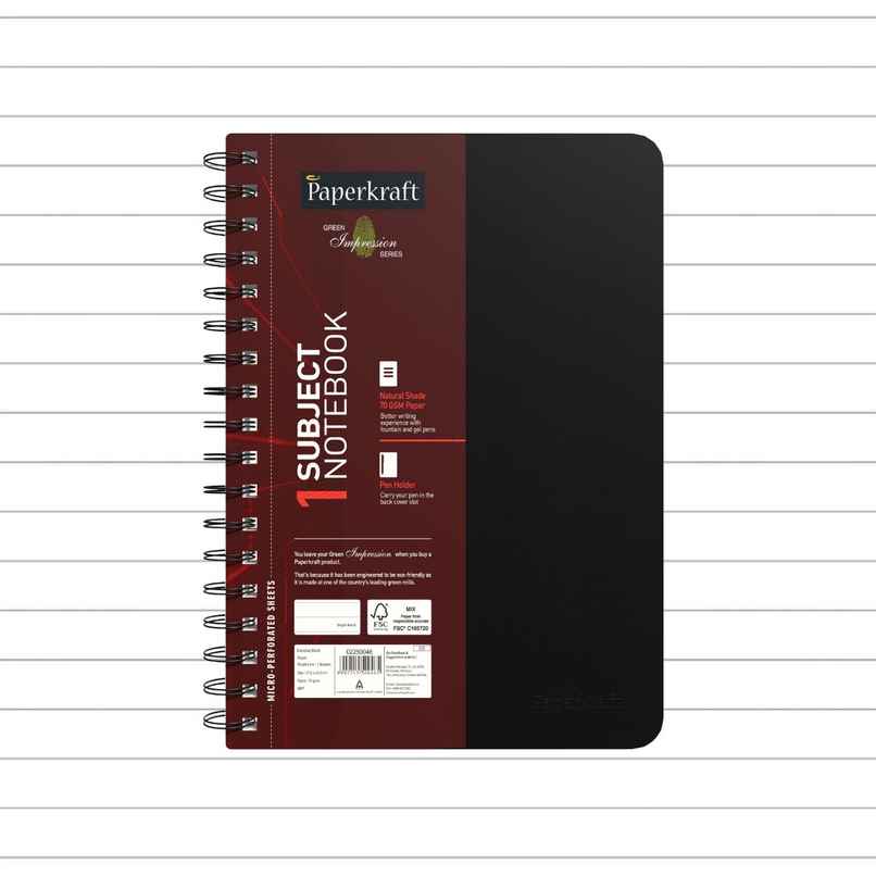 Paperkraft Notebook Single Line (18 x 25 cm, 160 Pages)