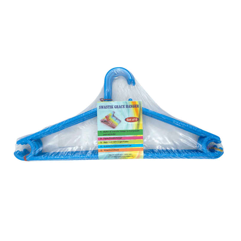 Soham Housewares Swastik Grace Hanger | Set of 6 Pc | Assorted