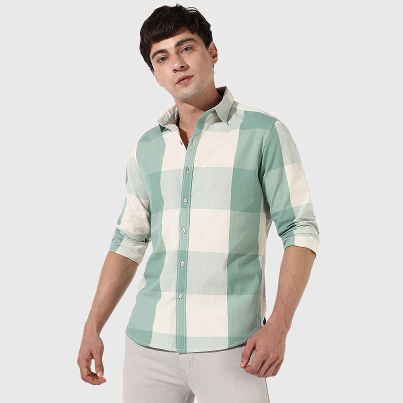 Campus Sutra Men's Cotton Check Shirt | Multicolour - S