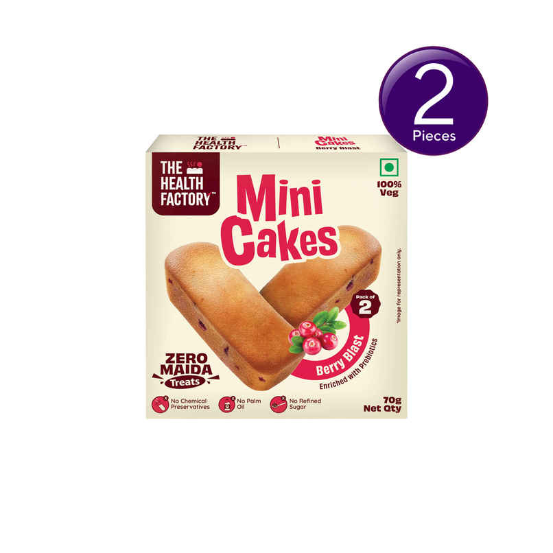 The Health Factory Zero Maida Mini Cakes- Berry Blast Combo