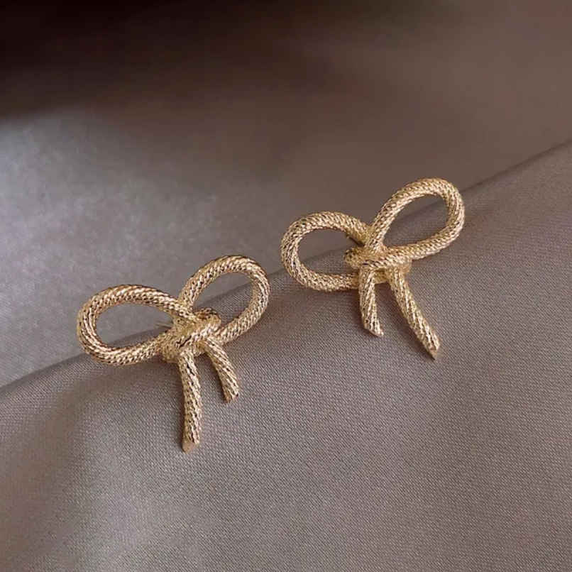 Estailo Fashion Women's Bling Blogger Bow Earring | Lightweight Statement Jewellery | E0000908