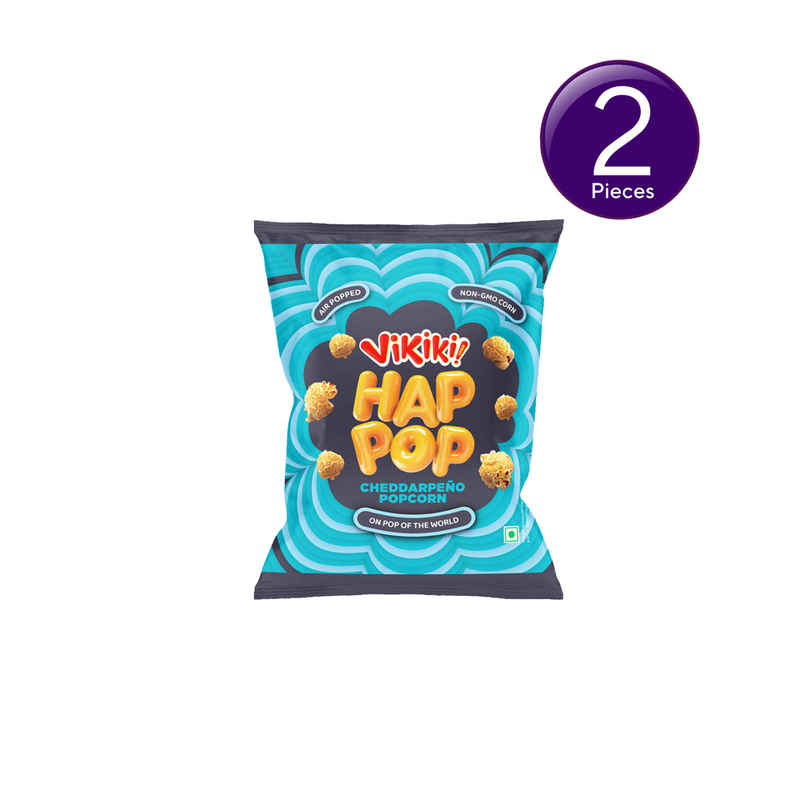 Vikiki Snak HapPop Ready to Eat Popcorn | Cheddarpeno Combo Vikiki Snak HapPop Ready to Eat Popcorn | Cheddarpeno Combo