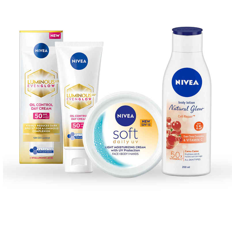 Nivea Concert Sun Safe Essential Combo| Oil Control Day Cream | Uv Moisturising Cream | Body Lotion