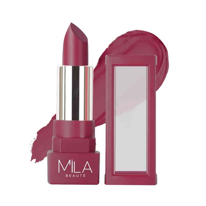 Mila Beaute Matte Lipstick Lightweight Highly Pigmented | Roasted Almonds Mila Beaute Matte Lipstick Lightweight Highly Pigmented | Roasted Almonds