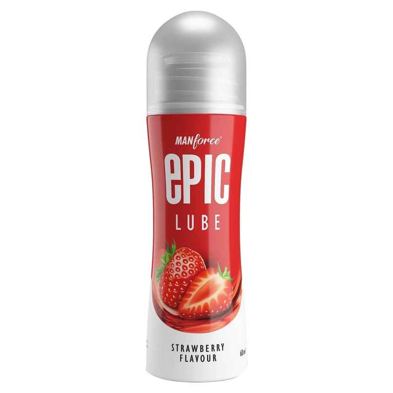 Manforce Epic Lube Strawberry Flavored Lubricating Gel for Men and Women Water Based Skin Friendly