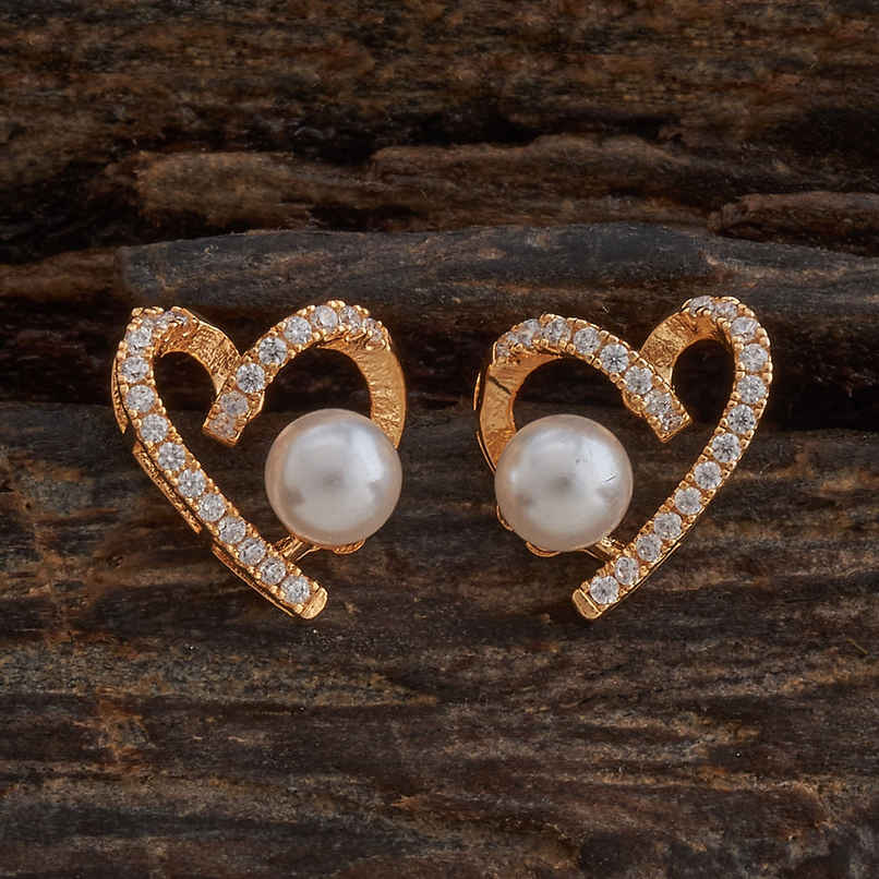 Kushal s Fashion Jewellery White Gold-Plated Party Zircon Earring | 435743