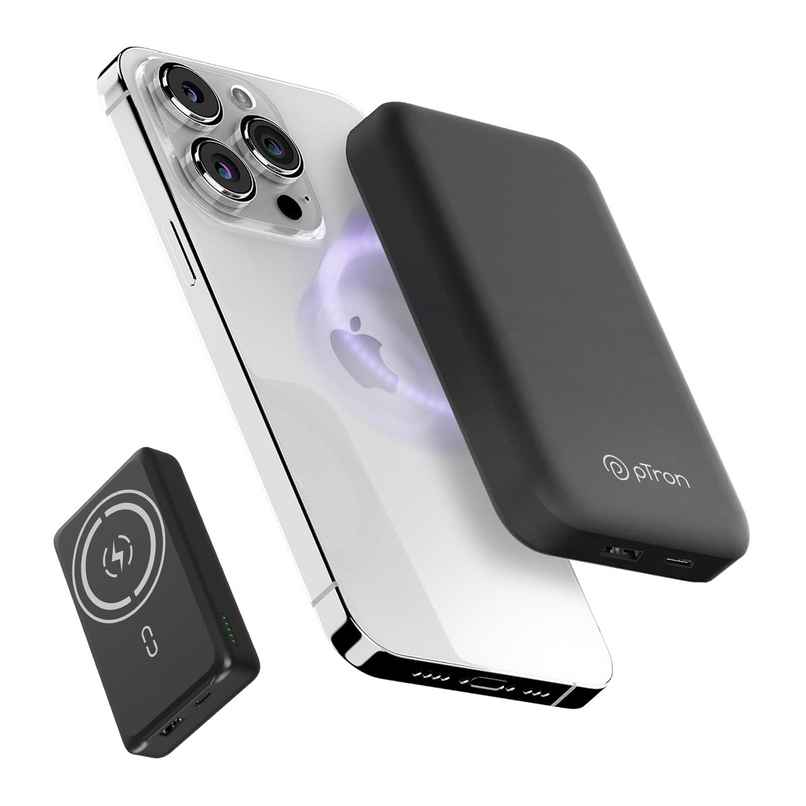 pTron Dynamo Arc 10000 mAh Power Bank | 22.5W Usb Fast Charging | 15W Magnetic Wireless Charging - Black pTron Dynamo Arc 10000 mAh Power Bank | 22.5W Usb Fast Charging | 15W Magnetic Wireless Charging - Black