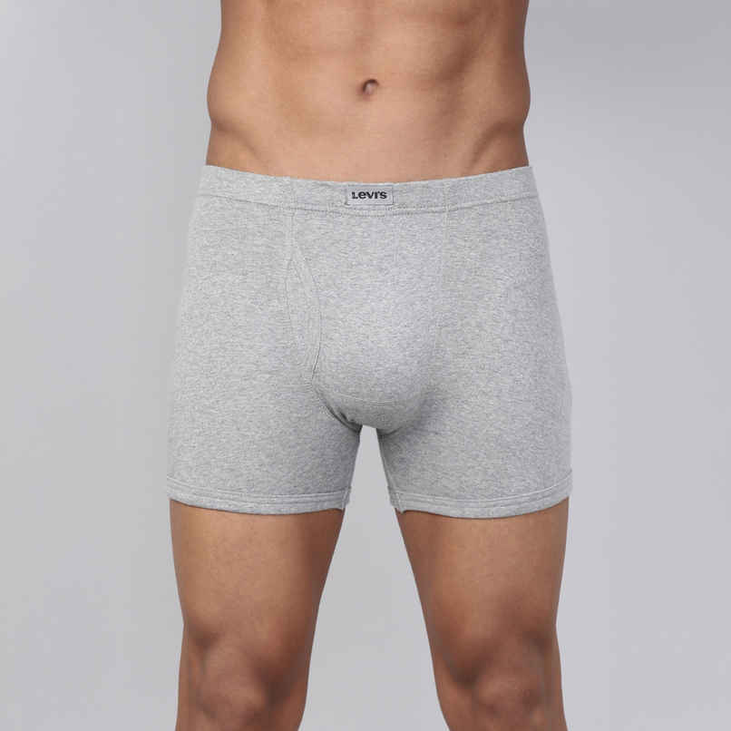 Levi's Men Pure Cotton Long Length Trunk | Ultrasoft Waistband | Light Grey Melange - L