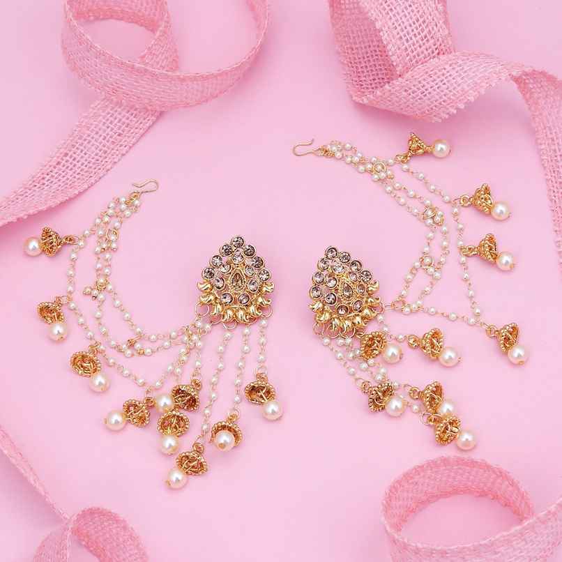 Sukkhi Traditional Gold Plated Bahubali Inspired Long Chain Jhumki Earrings For Women