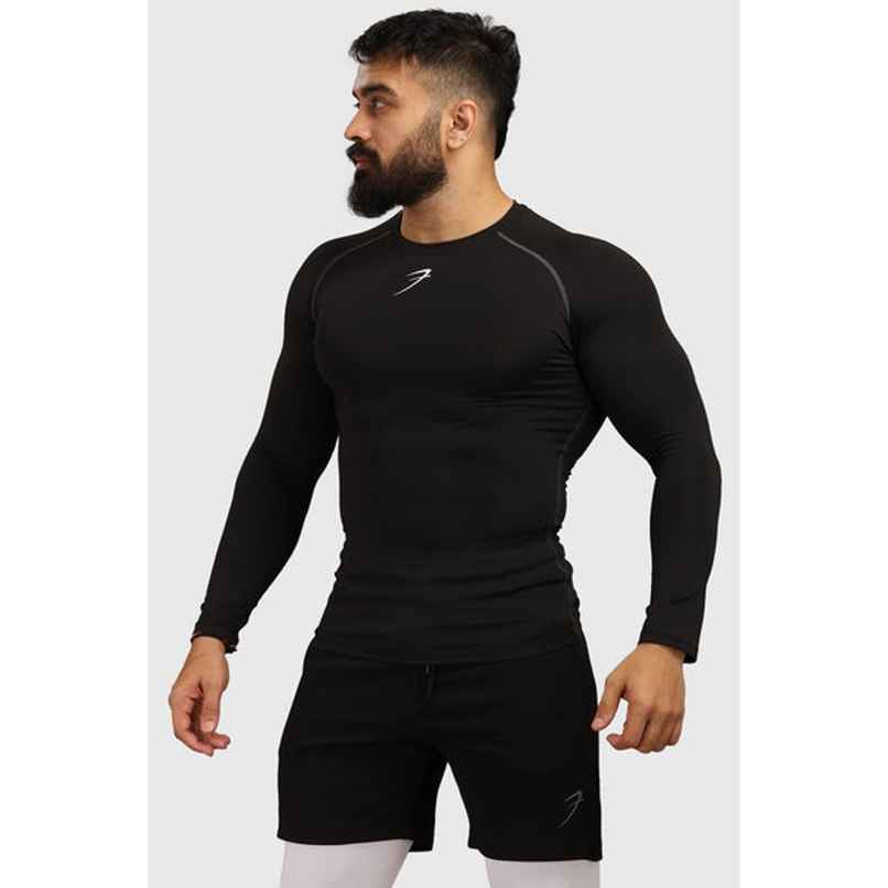Fuaark Men's Compression Full Sleeve GYM T-shirt | Black - M Fuaark Men's Compression Full Sleeve GYM T-shirt | Black - M