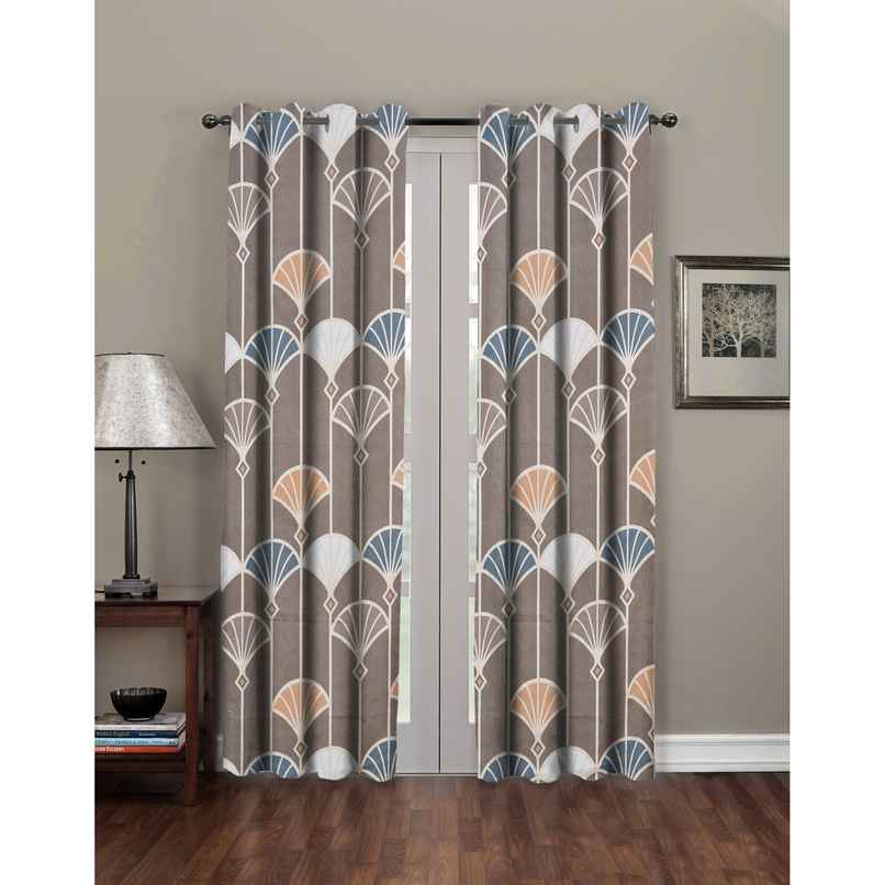 BAY6 Polyester Door Curtains - Set of 2 - (7x4 ft) - Multicolor