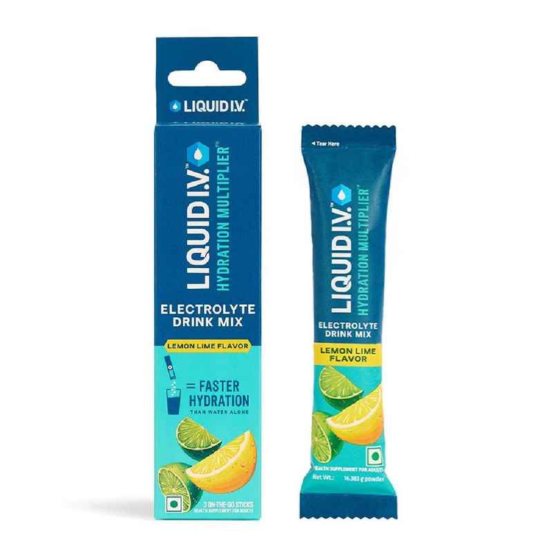 Liquid I.V. Hydration Multiplier - Lemon Lime | 3 Sticks | Hydration Drink Mix