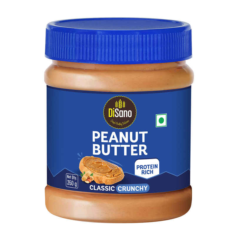 Disano Peanut Butter - Crunchy, 26% Protein, No Trans Fat & Preservatives