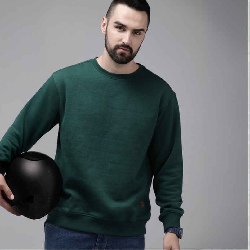 Outlaws Men's Cotton Rich Premium Sweatshirt | Olive - L Outlaws Men's Cotton Rich Premium Sweatshirt | Olive - L