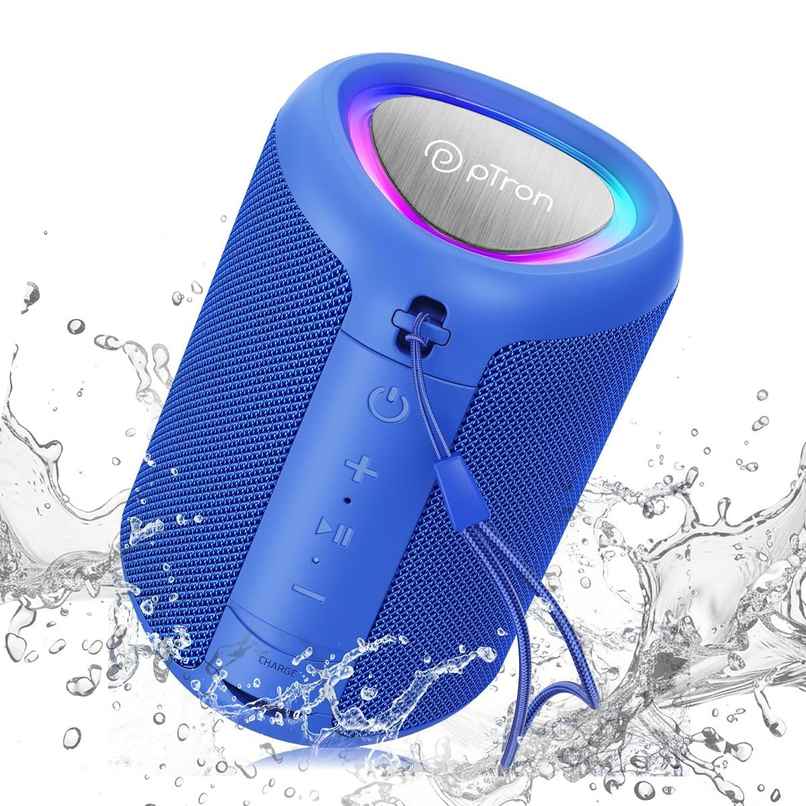 pTron Fusion Mount Mini Bluetooth Speaker with 12W Euphonic Sound | RGB Light | 10H Playtime - Blue pTron Fusion Mount Mini Bluetooth Speaker with 12W Euphonic Sound | RGB Light | 10H Playtime - Blue