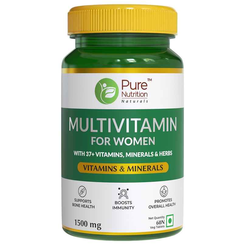 Pure Nutrition Naturals Multivitamin For Women With Biotin Calcium Vit C D3 B12 B6 Cranberry Alfa