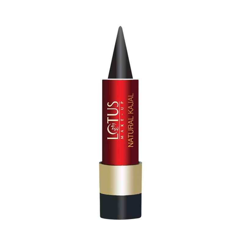 Lotus Make-Up Natural Kajal - Black Nk04 Almond Oil Smudge Proof 100% Natural Ingredients Lotus Make-Up Natural Kajal - Black Nk04 Almond Oil Smudge Proof 100% Natural Ingredients