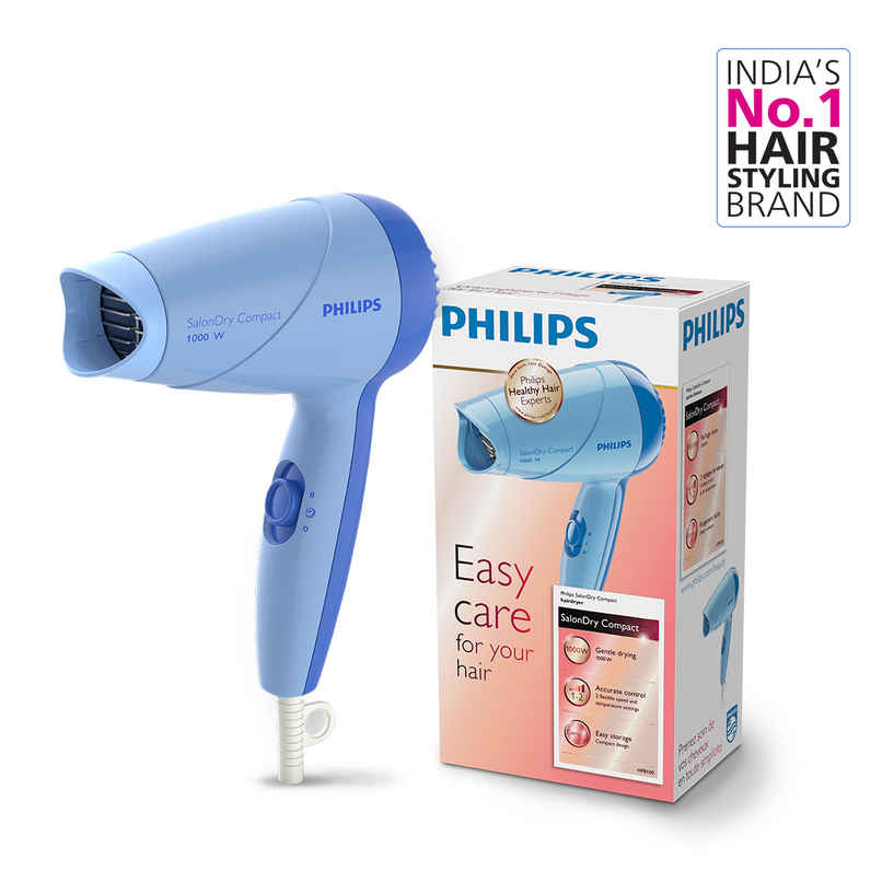 Philips Hair Dryer|Precise Drying with Narrow Concentrator|2 Flexible Heat Settings|1000W|HP8100/60 Philips Hair Dryer|Precise Drying with Narrow Concentrator|2 Flexible Heat Settings|1000W|HP8100/60