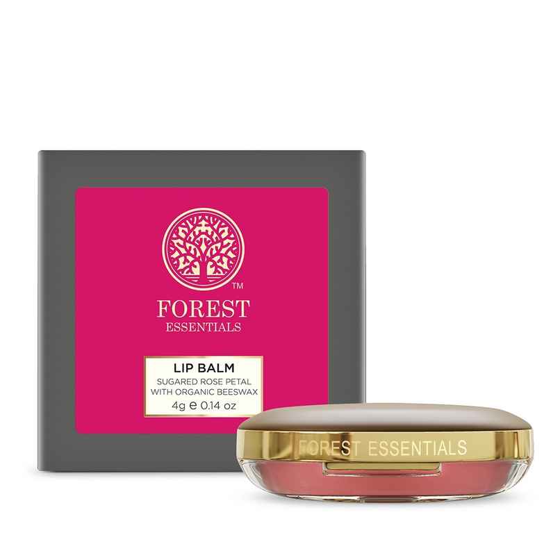 Forest Essentials Lip Balm Sugared Rose Petal | Nourishing Plumping Ayurvedic Lip Care
