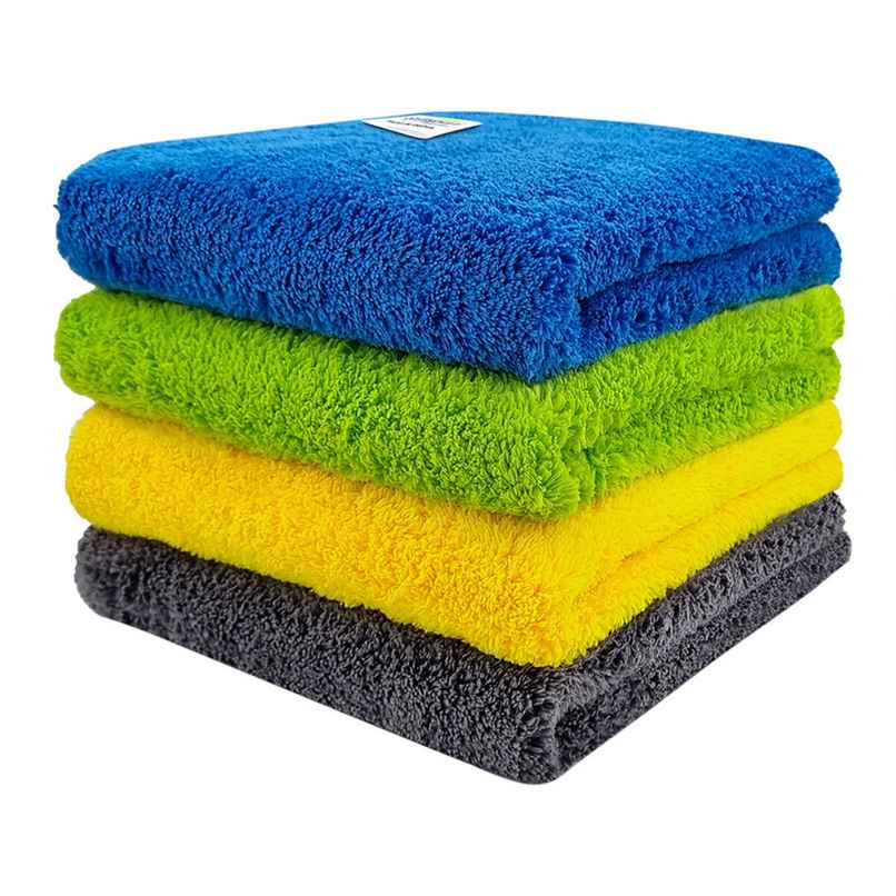 Softspun Microfiber Edgeless Cleaning Cloths (500 GSM, 40x40cm, 4pc, Multicolor/Assorted) Softspun Microfiber Edgeless Cleaning Cloths (500 GSM, 40x40cm, 4pc, Multicolor/Assorted)
