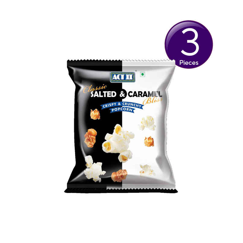 Act II Ready to Eat Popcorn | Salted & Caramel Popcorn Combo 