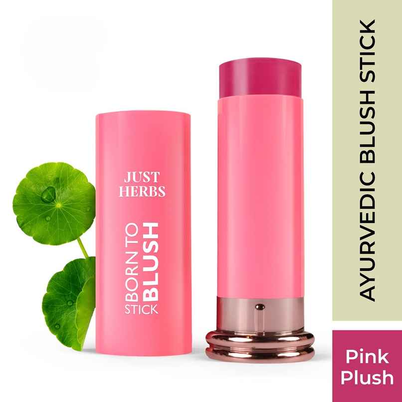Just Herbs Pink Plush Born To Blush Long Stay Dewy Stick With Shea For Eyes Cheeks And Lips