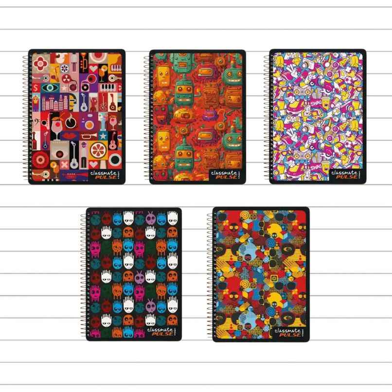 Classmate Single Line Spiral Notebook (297 x 210mm, Assorted Design)