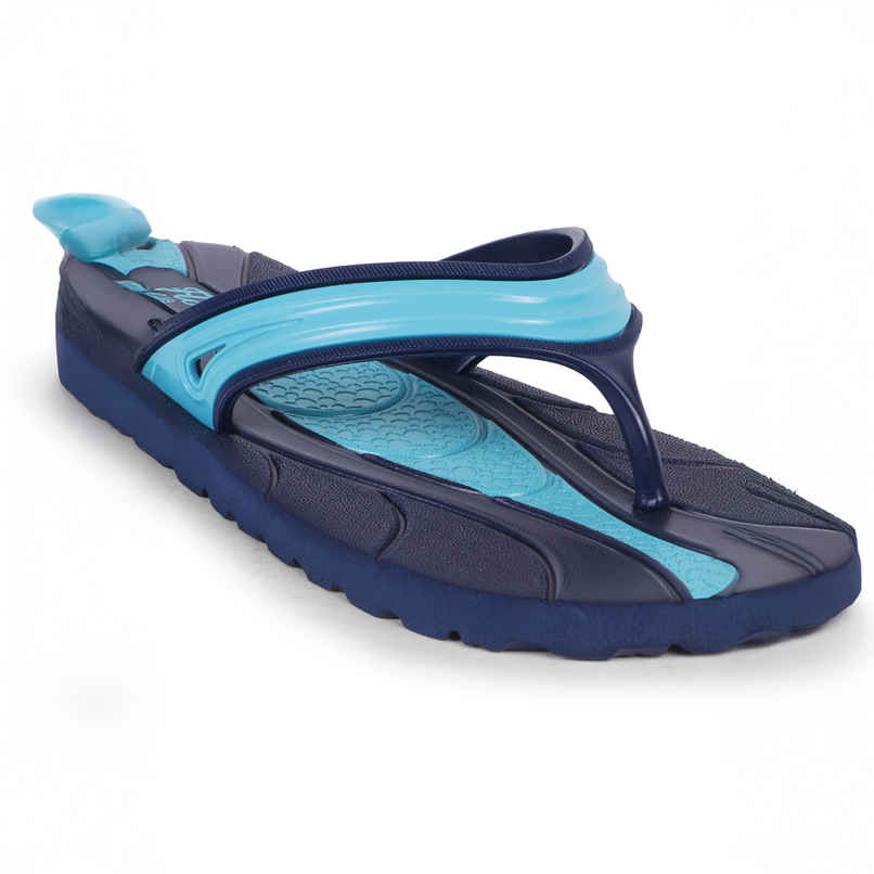 Action Men's Ong-19 Slippers | Evening Walk | Bathroom | Room Slippers | Blue and Spring Green - UK 7