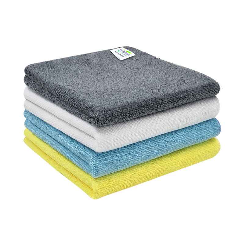 Softspun Microfiber Cleaning Cloths (220 GSM, 40x40 cm, 4pc, Multicolor/Assorted) Softspun Microfiber Cleaning Cloths (220 GSM, 40x40 cm, 4pc, Multicolor/Assorted)