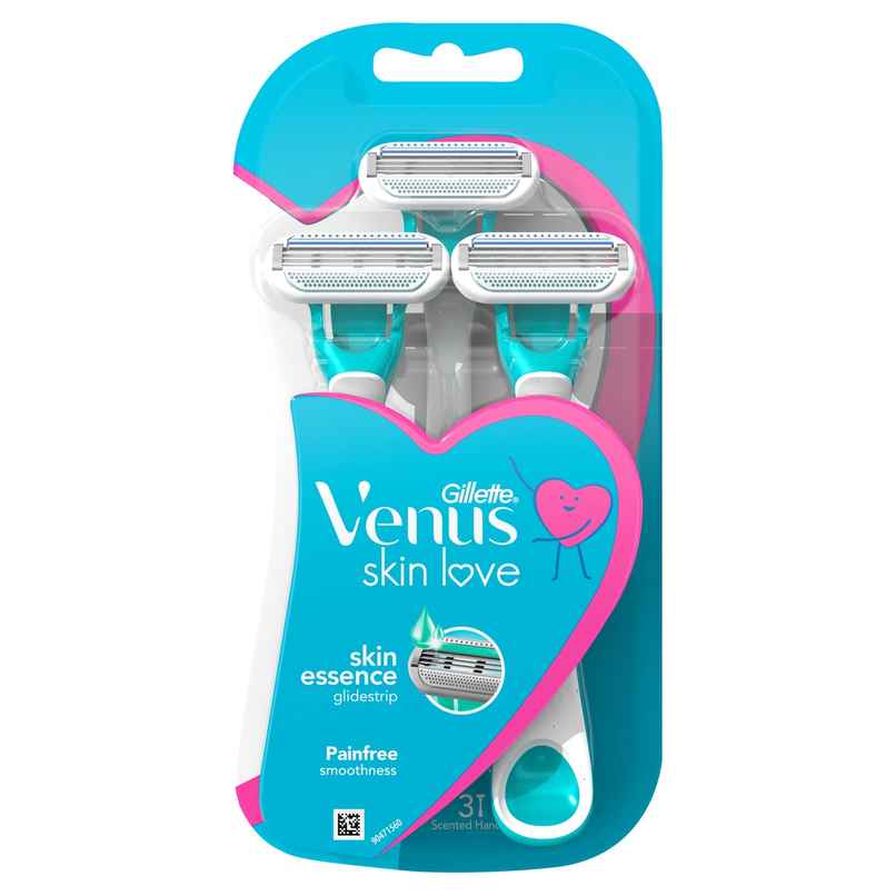 Gillette Women's Venus Skin Love With Skin Essence Razor For Hair Removal - Green