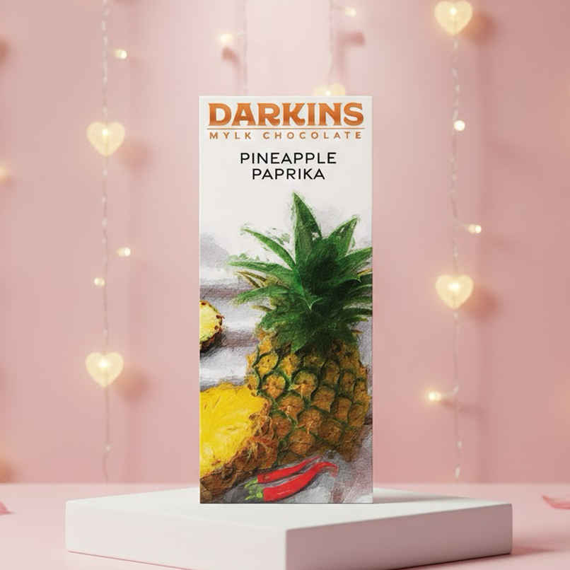 Darkins Indian Artisanal Pineapple Paprika Chocolate | Vegan Mylk