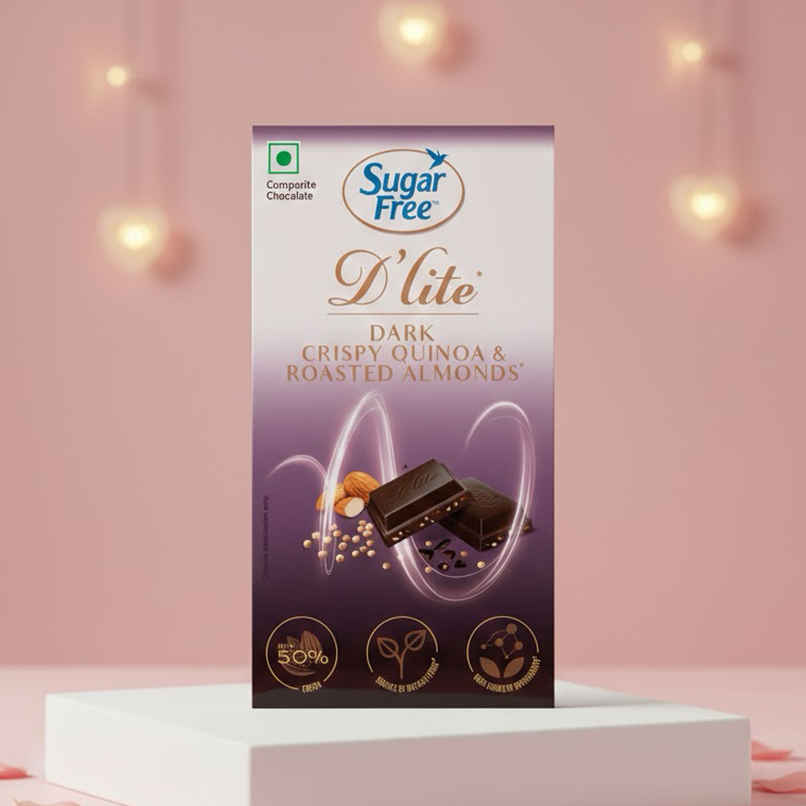 Sugar Free D'lite Quinoa & Almonds Dark Chocolate Bar Sugar Free D'lite Quinoa & Almonds Dark Chocolate Bar