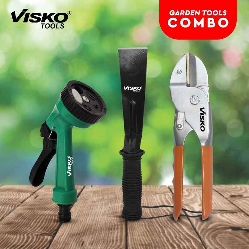 Visko 615 Gtk Garden Tool Set | Orange-Green And Black | 3 pcs