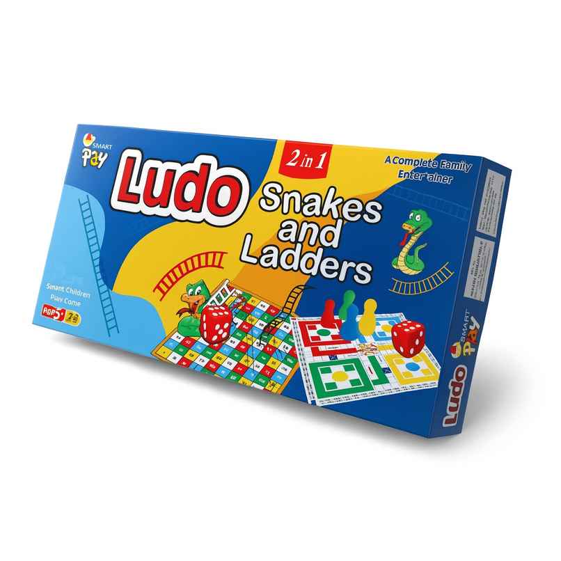 Fablue Board Game | 2 in 1 Ludo , Snake & Ladder | 5+ years