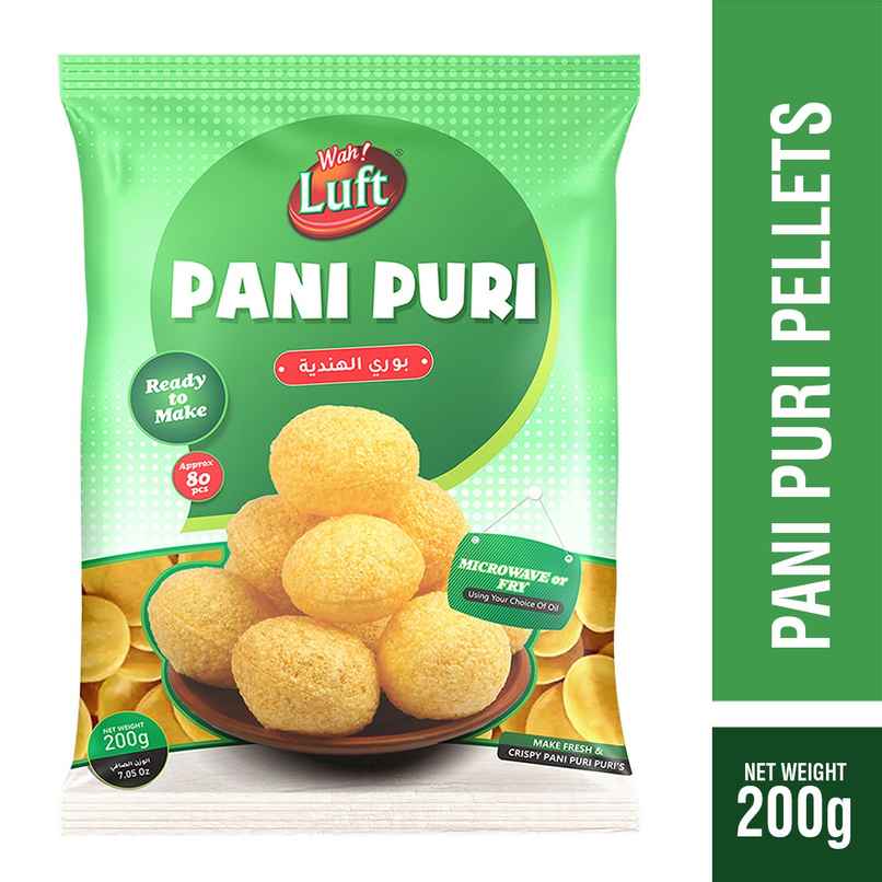 Wah Luft Pani Puri Pellets | Golgappa | Puchka | Golgappe | Pani Poori Papad Packet