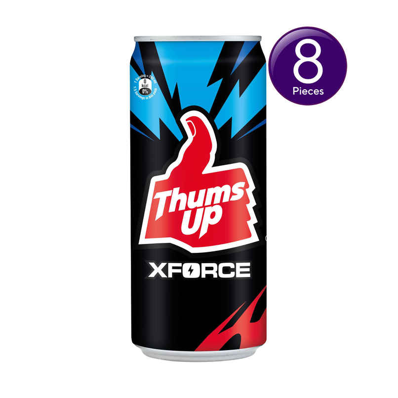 Thums Up X Force Zero Sugar Soft Drink Can | Zero Calories | Carbonated Beverage Combo