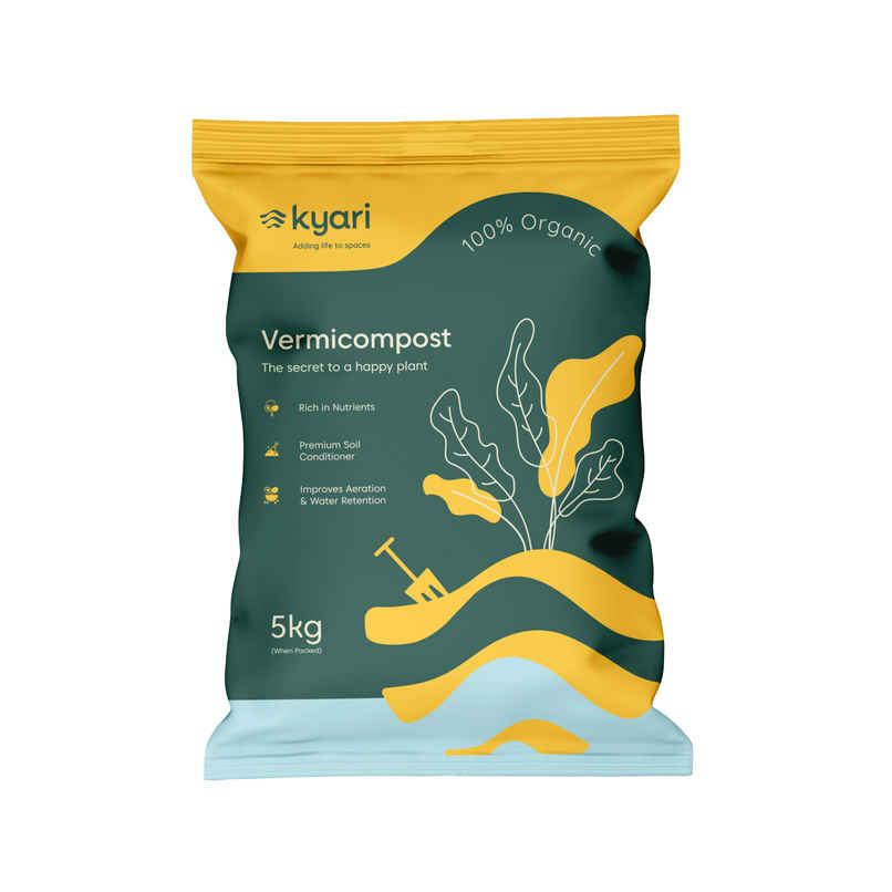 Kyari Vermicompost For Plants | Organic Fertilizer and Manure |5 kg | Garden Accessory Kyari Vermicompost For Plants | Organic Fertilizer and Manure |5 kg | Garden Accessory