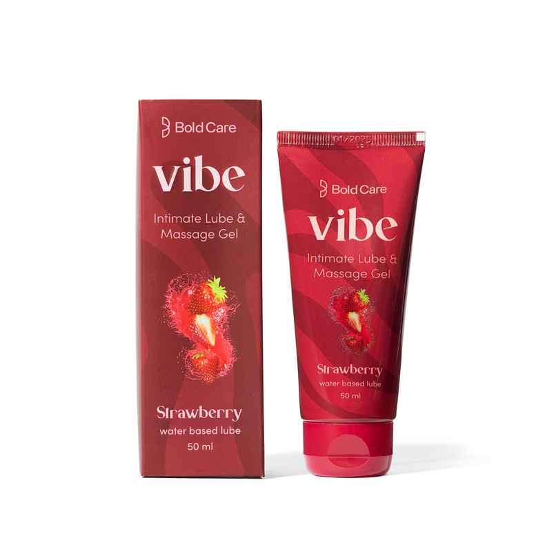 Bold Care Vibe Strawberry Water- Based Edible Lubricant