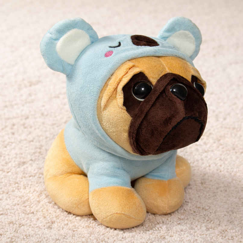 ZooWee Cute Blue Pug with Koala Hoodie Plush 30 cm ZooWee Cute Blue Pug with Koala Hoodie Plush 30 cm