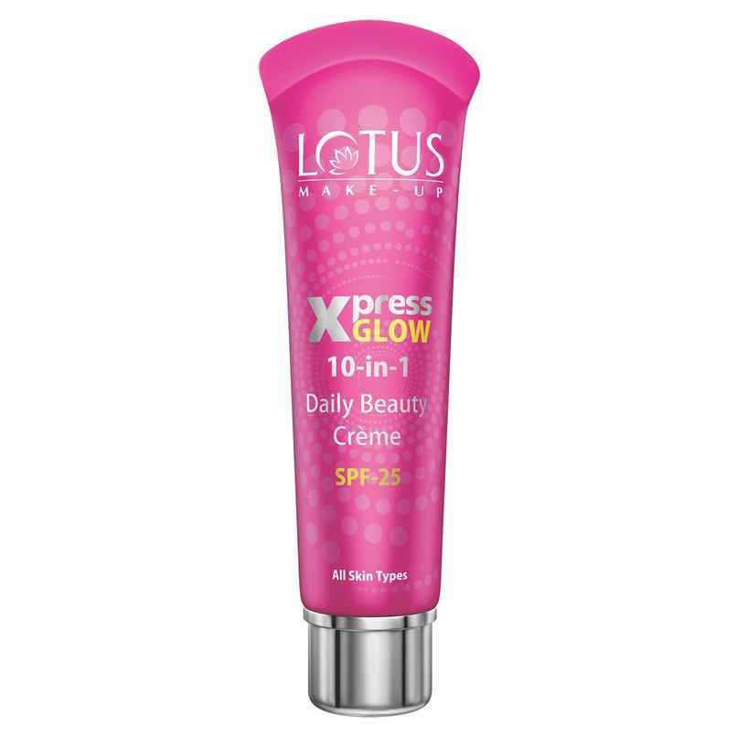 Lotus Make-Up Xpressglow Daily Beauty Cream Royal Pearl Spf 25 Aloe Vera Semi Matte Finish