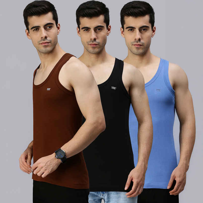 Lux Cozi Men's Colour Cotton Vest | Assorted | 100