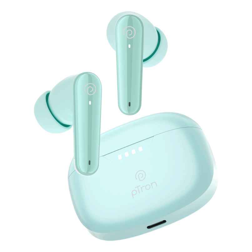 pTron Bassbuds Prism TWS Earbuds With 45 Hrs Playtime | Trutalk Ai-ENC Calls | Pristine Sound - Mint Julep pTron Bassbuds Prism TWS Earbuds With 45 Hrs Playtime | Trutalk Ai-ENC Calls | Pristine Sound - Mint Julep