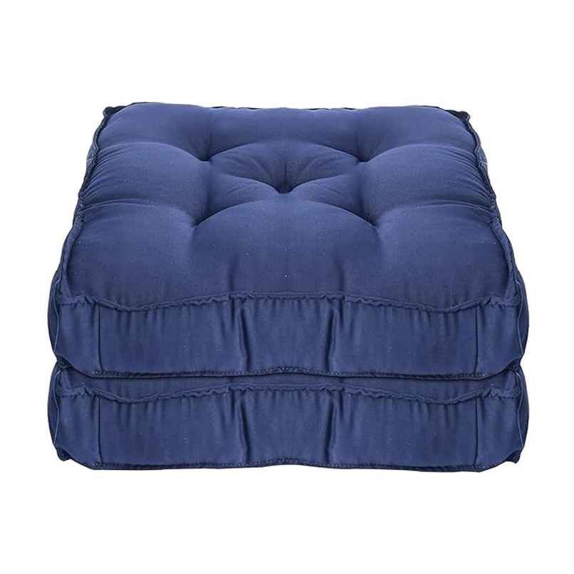 Kuber Industries Pack of 2 Microfiber Square Chair Cushion|Soft & Comfortable Sitting (Navy Blue) Kuber Industries Pack of 2 Microfiber Square Chair Cushion|Soft & Comfortable Sitting (Navy Blue)