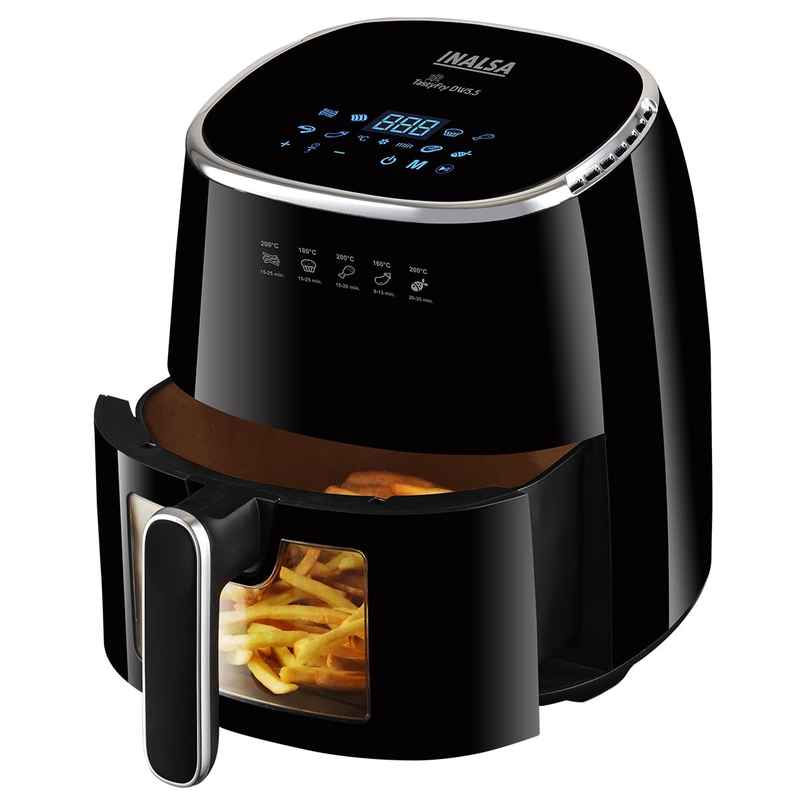 Inalsa Air Fryer for Home 1600 W with Smart AirCrisp Technology Digital Display Tasty Fry DW5.5 Inalsa Air Fryer for Home 1600 W with Smart AirCrisp Technology Digital Display Tasty Fry DW5.5