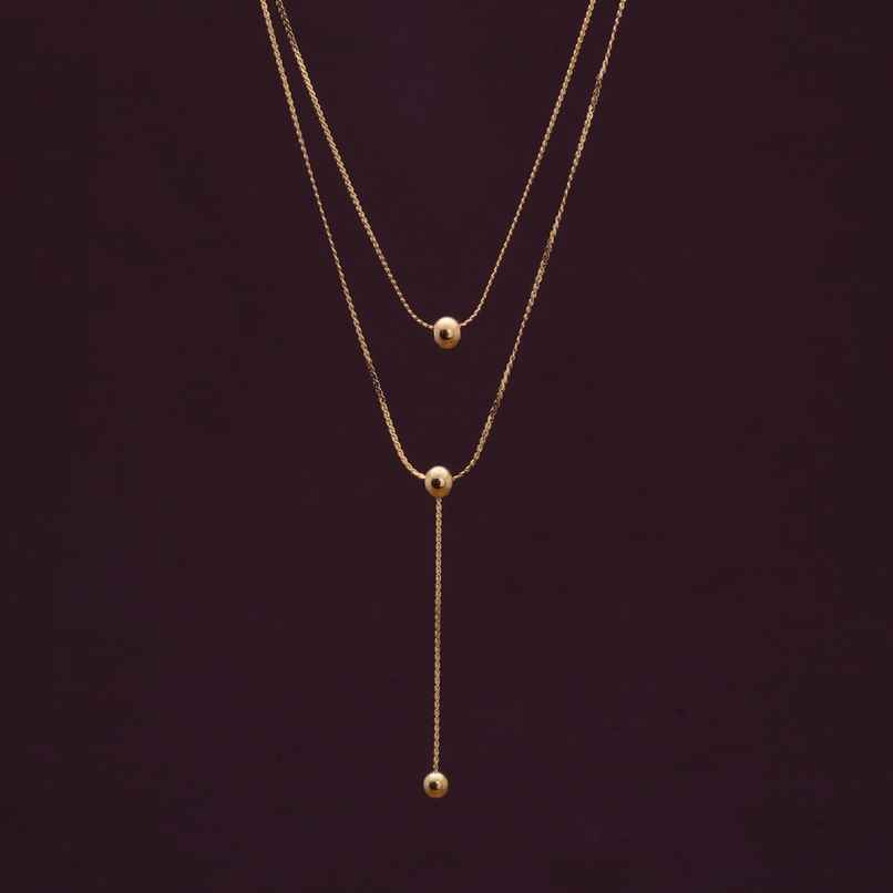 Palmonas Drop Bead Necklace For Womens | Waterproof And Anti-Tarnish Palmonas Drop Bead Necklace For Womens | Waterproof And Anti-Tarnish