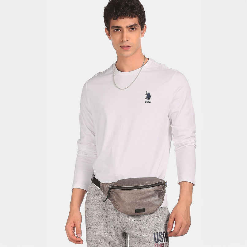 U.S. Polo Assn. Men's Pure Cotton Long Sleeve Lounge T-Shirt | White - XL U.S. Polo Assn. Men's Pure Cotton Long Sleeve Lounge T-Shirt | White - XL