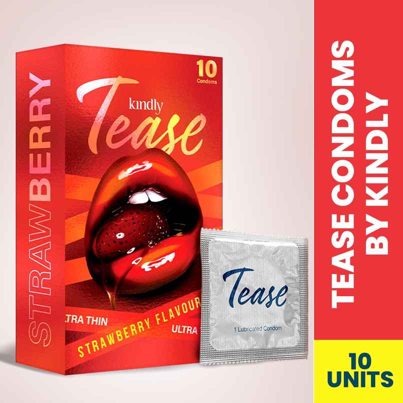 Kindly Health Tease Ultra Thin Strawberry Flavour Condoms