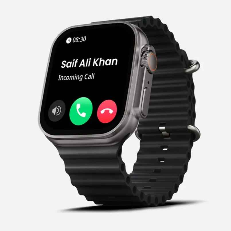 GOBOULT (Formerly Boult) Dive Evo 1.95" Screen | BT Calling | Zinc Alloy | SpO2 Smartwatch | Black