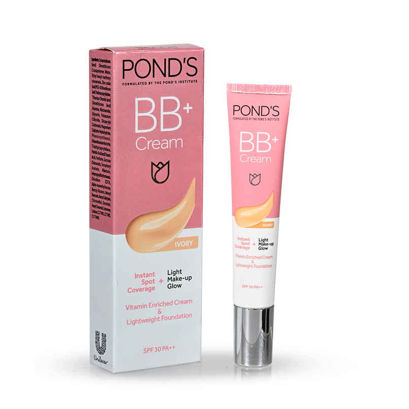 Pond's BB+ Cream Instant Spot Coverage + Light Make-up Glow Ivory Pond's BB+ Cream Instant Spot Coverage + Light Make-up Glow Ivory