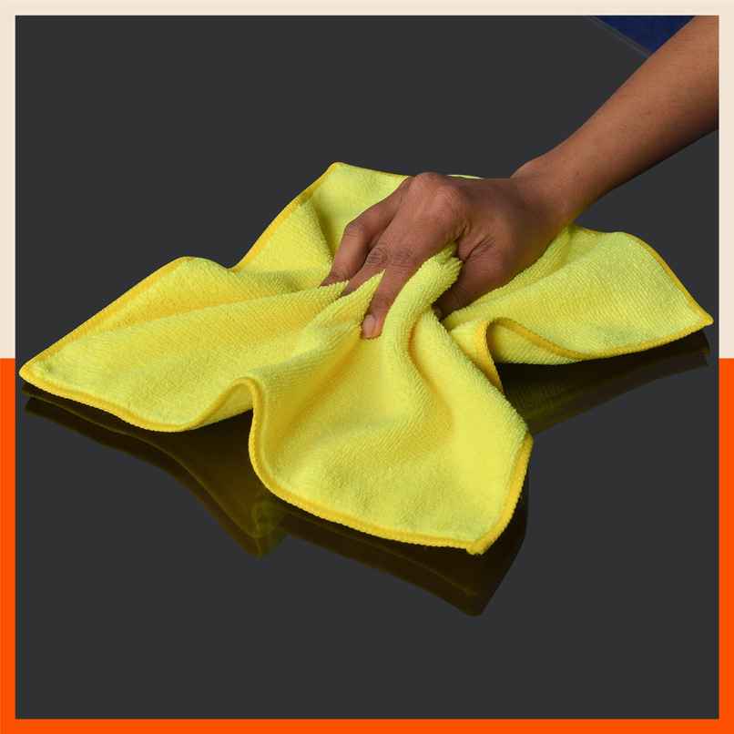 Bathla Micro Fiber Cleaning Cloth - Pack of 2 | Multipurpose | Yellow